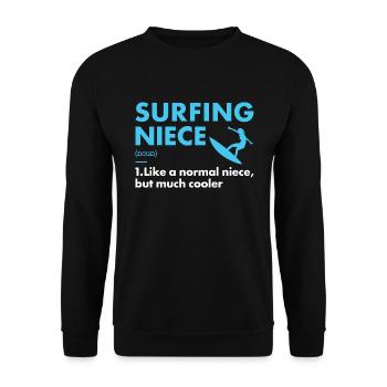Sport Niece Surfing - Unisex Pullover - Schwarz - Vorne - Alina (178cm) & Michal (187cm)