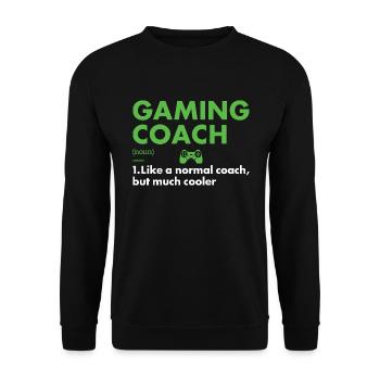 Gamer Coach Definition Gaming - Unisex Sweatshirt - black - Front - Alina (178cm) & Michal (187cm)