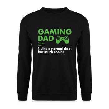 Gamer Dad Definition Gaming - Unisex Sweatshirt - black - Front - Alina (178cm) & Michal (187cm)