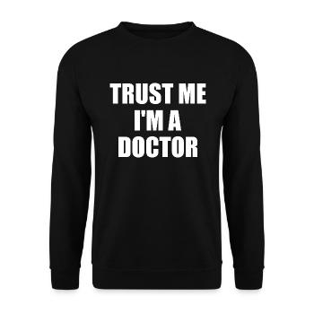trust me i'm a doctor - Sweat-shirt Unisexe - noir - Devant - Alina (178cm) & Michal (187cm)