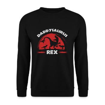 Daddysaurus Rex - Sweat-shirt Unisexe - noir - Devant - Alina (178cm) & Michal (187cm)