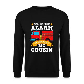 I'm Going To Be A Big Cousin - Unisex Pullover - Schwarz - Vorne - Alina (178cm) & Michal (187cm)
