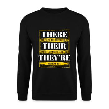 Il y a ils - Sweat-shirt Unisexe - noir - Devant - Alina (178cm) & Michal (187cm)