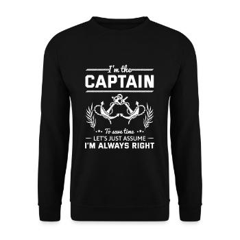 Je suis le capitaine - Sweat-shirt Unisexe - noir - Devant - Alina (178cm) & Michal (187cm)