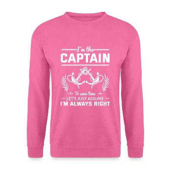 I'm The Captain - Unisex Pullover - Pink - Vorne
