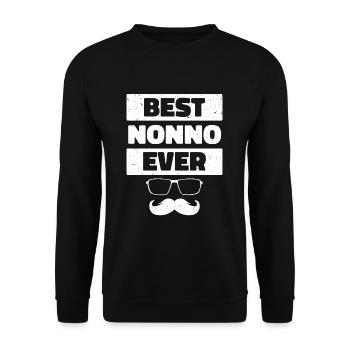Best Nonno Ever - Unisex Sweatshirt - black - Front - Alina (178cm) & Michal (187cm)