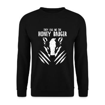 They Call Me The Honey Badger - Sweat-shirt Unisexe - noir - Devant - Alina (178cm) & Michal (187cm)