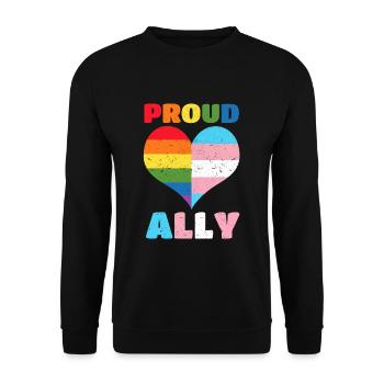Proud Ally - Unisex Sweatshirt - black - Front - Alina (178cm) & Michal (187cm)