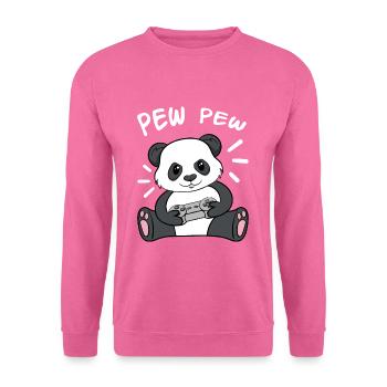 Pew Pew Panda - Unisex Pullover - Pink - Vorne