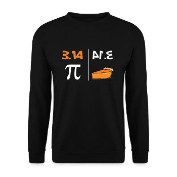 Pi Pie - Unisex Pullover - Schwarz - Vorne - Alina (178cm) & Michal (187cm)