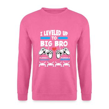 I Leveled Up To Big Bro - Unisex Pullover - Pink - Vorne