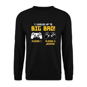 J'ai nivelé jusqu'à Big Bro - Sweat-shirt Unisexe - noir - Devant - Alina (178cm) & Michal (187cm)