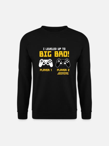 I Leveled Up To Big Bro - Unisex Pullover - Schwarz