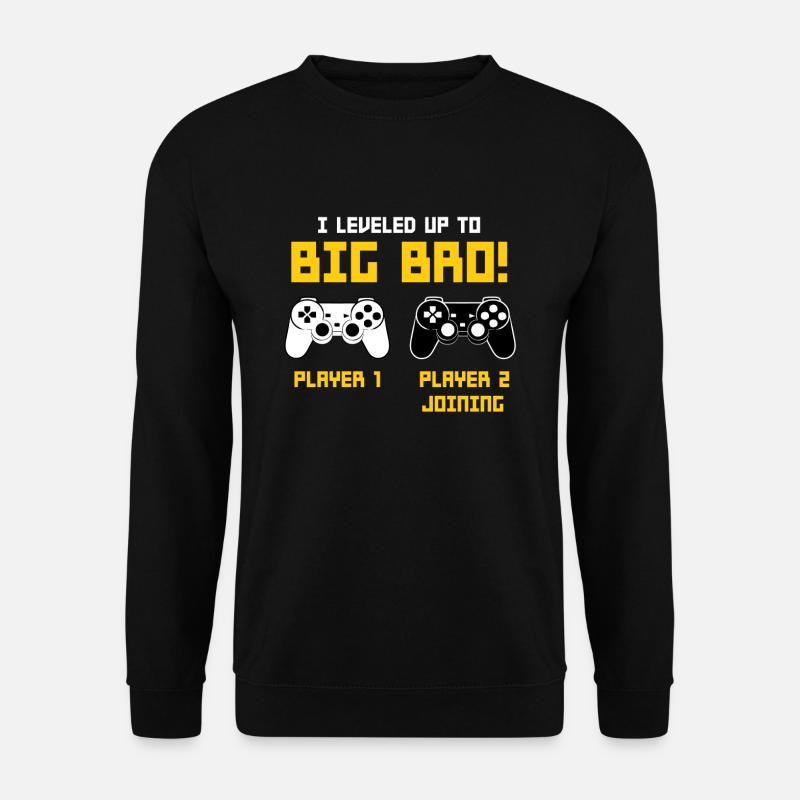 I Leveled Up To Big Bro - Unisex Pullover - Schwarz