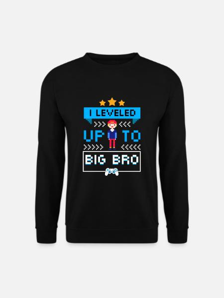 I Leveled Up To Big Bro - Unisex Pullover - Schwarz