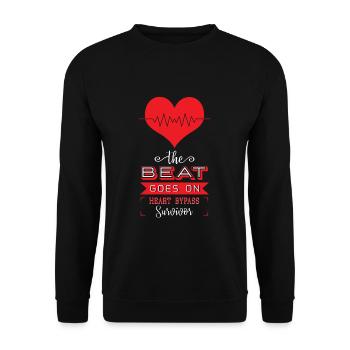 The Beat Goes On Heart Bypass Survivor - Sweat-shirt Unisexe - noir - Devant - Alina (178cm) & Michal (187cm)