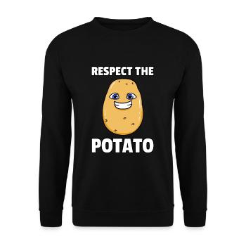 Je suis une pomme de terre - Sweat-shirt Unisexe - noir - Devant - Alina (178cm) & Michal (187cm)