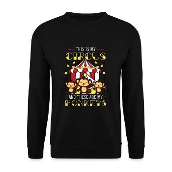 My Circus And There Are My Monkeys - Unisex Sweatshirt - black - Front - Alina (178cm) & Michal (187cm)
