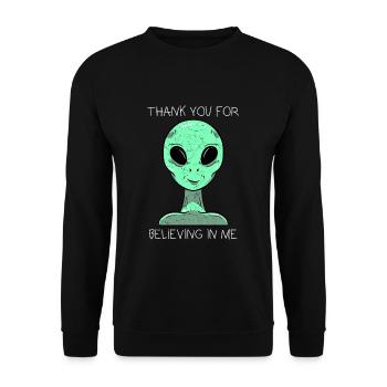 Merci d'avoir cru en moi - Sweat-shirt Unisexe - noir - Devant - Alina (178cm) & Michal (187cm)