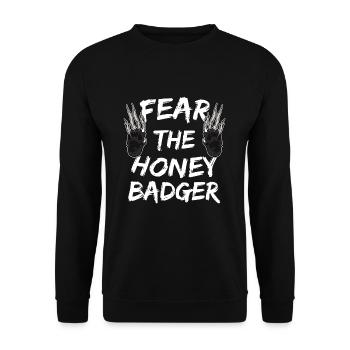 Craignez le blaireau de miel - Sweat-shirt Unisexe - noir - Devant - Alina (178cm) & Michal (187cm)