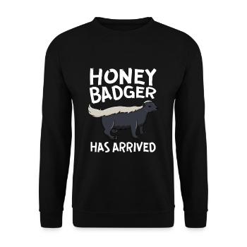 Honey Badger Has Arrived - Unisex Sweatshirt - black - Front - Alina (178cm) & Michal (187cm)