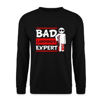 Bad Landings Expert Jambe cassée - Sweat-shirt Unisexe - noir - Devant - Alina (178cm) & Michal (187cm)
