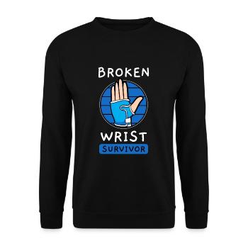 Broken Wrist Survivor - Sweat-shirt Unisexe - noir - Devant - Alina (178cm) & Michal (187cm)