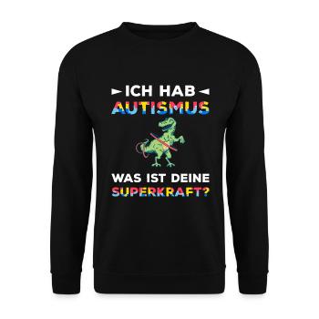 Autismus Asperger Akzeptanz Welt Autismus Tag - Unisex Pullover - Schwarz - Vorne - Alina (178cm) & Michal (187cm)