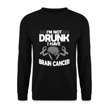 Je ne suis pas ivre, j’ai un cancer du cerveau - Sweat-shirt Unisexe - noir - Devant - Alina (178cm) & Michal (187cm)