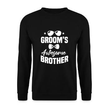 Groom's Awesome Brother - Unisex Sweatshirt - black - Front - Alina (178cm) & Michal (187cm)