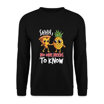 Chut, personne n’a besoin de savoir - Sweat-shirt Unisexe - noir - Devant - Alina (178cm) & Michal (187cm)
