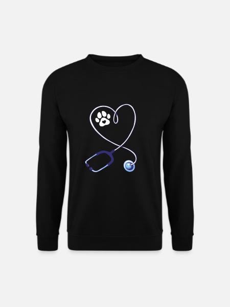 Vet Tech Stethoscope - Unisex Sweatshirt - black