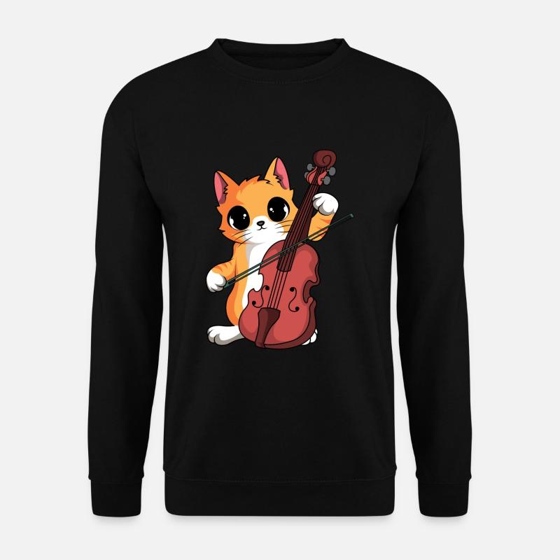 Cat Violinist Orchestra - Unisex Sweatshirt - black