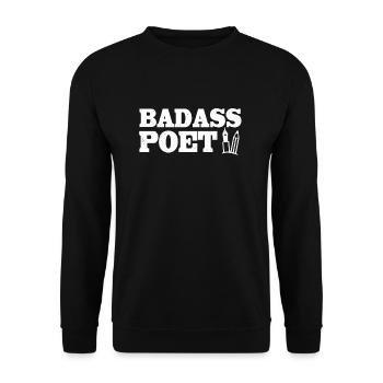 Badass Poet - Unisex Sweatshirt - black - Front - Alina (178cm) & Michal (187cm)