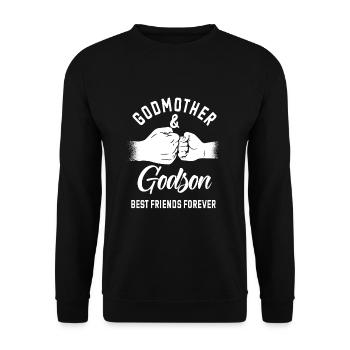 Godmother & Godson Bestfriends Forever - Unisex Sweatshirt - black - Front - Alina (178cm) & Michal (187cm)