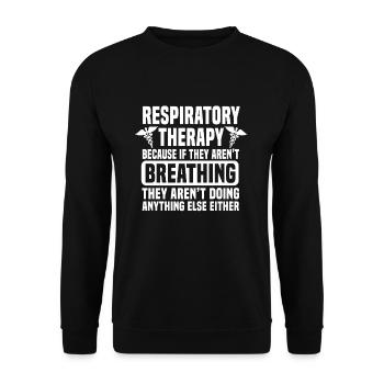 Thérapie respiratoire parce que - Sweat-shirt Unisexe - noir - Devant - Alina (178cm) & Michal (187cm)