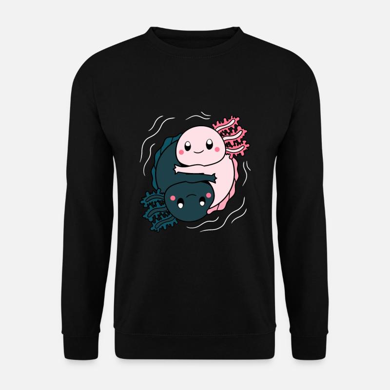 Axolotl Yinyang - Unisex Pullover - Schwarz