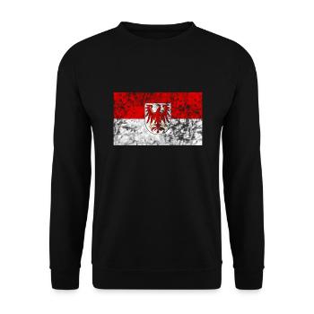 Brandenburg Flag - Unisex Sweatshirt - black - Front - Alina (178cm) & Michal (187cm)
