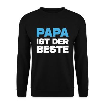 Papa Ist Der Beste - Unisex Pullover - Schwarz - Vorne - Alina (178cm) & Michal (187cm)