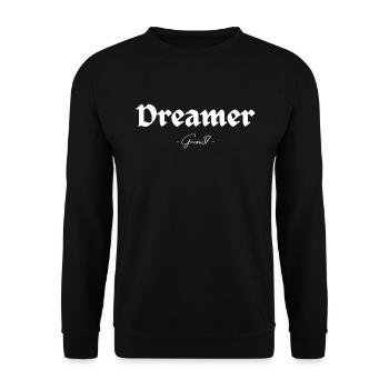 Dreamer – Christian - Unisex Sweatshirt - black - Front - Alina (178cm) & Michal (187cm)