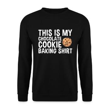Baking Chocolate Christmas Cookie Baking Cookie - Unisex Sweatshirt - black - Front - Alina (178cm) & Michal (187cm)