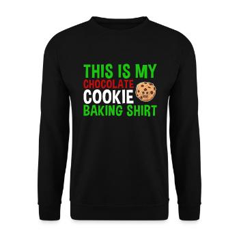 Baking Chocolate Christmas Cookie Baking Cookie - Unisex Sweatshirt - black - Front - Alina (178cm) & Michal (187cm)