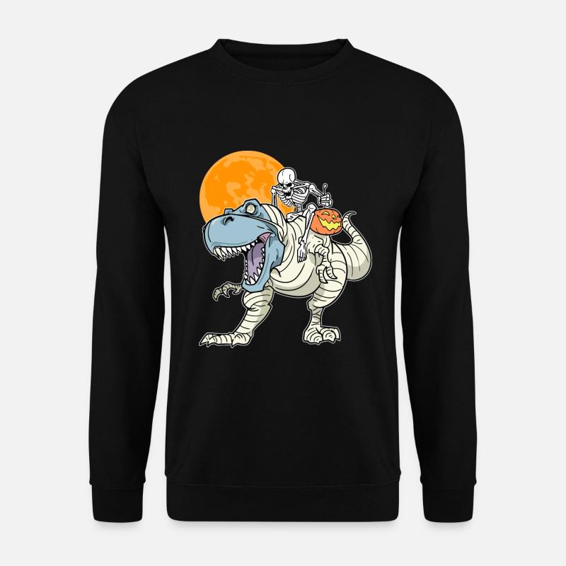 Skelett Reitmama Dinosaurier - Unisex Pullover - Schwarz