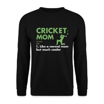 Sport Mom Definition Cricket - Unisex Pullover - Schwarz - Vorne - Alina (178cm) & Michal (187cm)