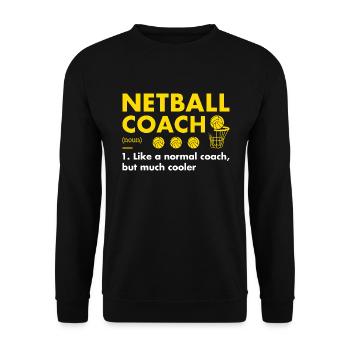 Sport Coach Definition Netball - Unisex Sweatshirt - black - Front - Alina (178cm) & Michal (187cm)