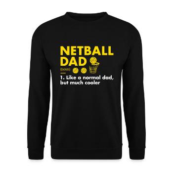 Sport Dad Definition Netball - Unisex Sweatshirt - black - Front - Alina (178cm) & Michal (187cm)