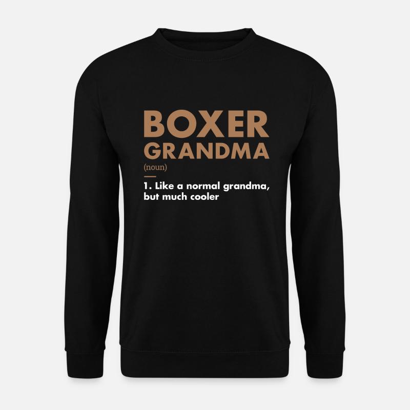Boxer Grandma Definition - Unisex Pullover - Schwarz