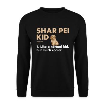 Définition de Shar Pei Kid - Sweat-shirt Unisexe - noir - Devant - Alina (178cm) & Michal (187cm)