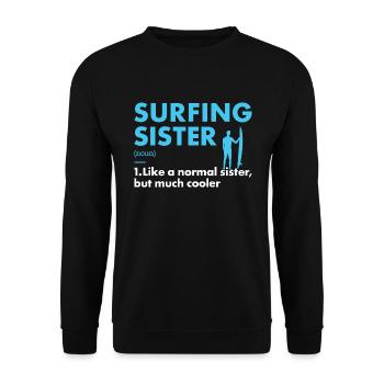 Sport Sister Surfing - Unisex Sweatshirt - black - Front - Alina (178cm) & Michal (187cm)