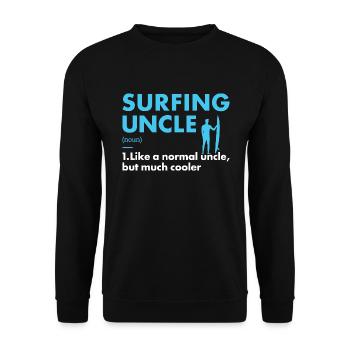 Sport Uncle Surfing - Unisex Sweatshirt - black - Front - Alina (178cm) & Michal (187cm)